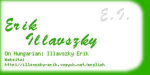 erik illavszky business card